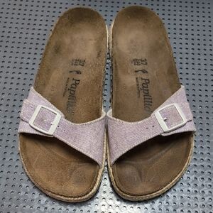 Papillio Mauve Slide Sandals with Buckle